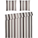 OBOJESTRANSKA POSTELJNINA BANKS 200/200 cm mako saten rjava