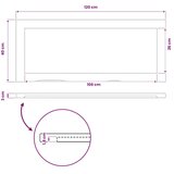  Pravokutni stolni vrh 120 x 40 x 3 cm Pravokutni - Prirodna 90 x 55 x 3 5 cm Živi rub 1 strana | shoptok.hr