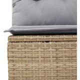  9-delni vrtni sofa set s jastucom Bež Poli ratan Akacija | shoptok.hr