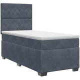  Boxspring krevet s madracem Tamnosiva 80 x 200 cm Baršun | shoptok.hr