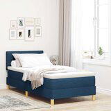 Box Spring Krevet s Madracem &amp LED Plavi 90x190 cm Tkanina | shoptok.hr