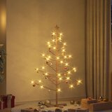 vidaXL Drveno božićno drvce s stalakom Smeđa 150 cm Masivna borovina | shoptok.hr
