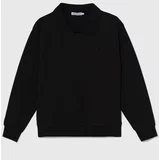 Calvin Klein Jeans Otroški pulover črna barva, IB0IB02132