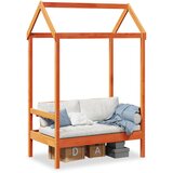 vidaXL Klop s streho voščeno rjavo 117,5x70x176,5 cm trdna borovina | Shoptok.si