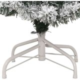 vidaXL Umetno Zložljivo Božično Drevo Zelena in bela 150 cm PVC | Shoptok.si