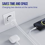 ALLITY zidni punjač GaN PD QC USB-C 1x-USB-A 20W BIJELI | shoptok.hr