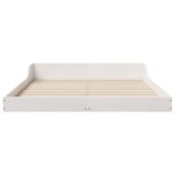 vidaXL Konstrukcija postelje Bela 135 x 190 cm Trdna borovina | Shoptok.si