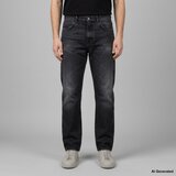 Amish Jeans Js) James Man Selvedge Black Denim Black Ari Črna Cene
