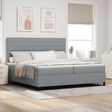 Box Vzmetnica na škatlo s vzmetnico in LED svetlobo Siva 200x200 cm Tkanina, (22082973) | Shoptok.si