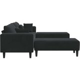 SOFA 3 pcs Crna 250 x 188 x 76 cm Baršun | shoptok.hr