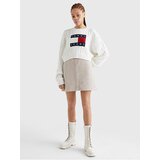 Tommy Hilfiger White Women Patterned Oversize Sweater with Balloon Sleeves Tommy Jeans - Women | Shoptok.si