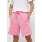 Adidas Kratke hlače za žene, boja: ružičasta, glatki materijal, visoki struk