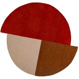Flair Rugs Opečnato oranžna ročno tkana volnena okrogla preproga ø 150 cm Mia Segment – Cene