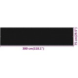 Balkonski zastor crni 75 x 300 cm HDPE | Shoptok.si