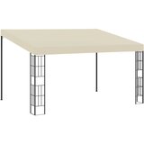 vidaXL Paviljon za namestitev na steno 3x4 m krem iz blaga, (20703042) | Shoptok.si