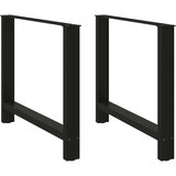 Furnova Noge kavne mizice črna 2 kosa 100x(72-73) cm jeklo, (21915307) Cene