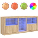 vidaXL Komoda s LED svjetlima boja hrasta sonome 162 x 37 x 67 cm | shoptok.hr
