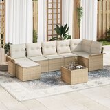 vidaXL 8-dijelni set vrtnih sofi s jastucima od smeđeg poli ratana | shoptok.hr