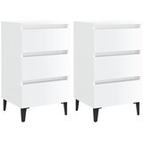 vidaXL noćni ormarić s metalnim nogama 2 kom sjajni bijeli 40x35x69 cm Cijene