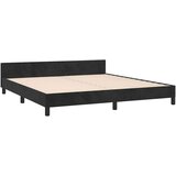 vidaXL Okvir za krevet s uzglavljem crni 180x200 cm baršunasti | shoptok.hr