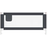  Sigurnosna ograda za dječji krevet tamnosiva 200x25 cm tkanina | shoptok.hr