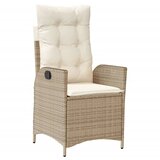Maison Chic Nastavljiv Vrtni Stoli - Stol za vrt z blazinami bež poli ratan JS18, (21878961) | Shoptok.si