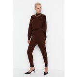 Trendyol Light Brown Tights Pants Knitwear Bottom-Top Set Cene