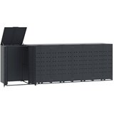  Spremište za 5 kante za otpad antracit 345x79x117 cm čelično | shoptok.hr