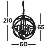 XXXL VISEČA SVETILKA Orbit 60/210 cm E14 | Shoptok.si