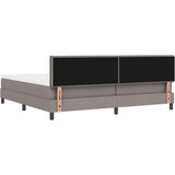 Krevet s opruga kutije Sivo-smeđa 200 x 200 cm tkanina | Eponuda.com