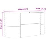  Povišena gredica Smeđa 160 x 80 x 81 cm Čelik | Eponuda.com