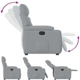 vidaXL Električni naslonjač od tkanine svjetlosivi | shoptok.hr