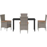  Vrtni set za objed 5 kom. Siva Čelik s prahom premazan | shoptok.hr