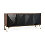 GINER Y COLOMER Omarica s štirimi vrati iz mangovega lesa 180 cm, (22147795) | Shoptok.si