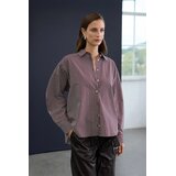 TRENDYOLMILLA Trendyol Studio Ženska košulja Twoaw26Go00107, Bordeaux-Multicolor | Eponuda.com