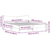 vidaXL okvir kreveta bez madraca bijeli 180x200 cm od masivne borovine | shoptok.hr