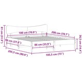 vidaXL Posteljni okvir brez vzmetnice bel 180x200 cm trdna borovina | Shoptok.si