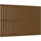 Maison Chic stensko posteljno vzglavje - vzglavna omarica - nočna omarica medeno rjavo 127,5x3x90 cm borovina, (21706874) | Shoptok.si