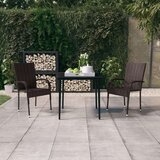  3-dijelni vrtni blagovaonski set smeđe-crni | shoptok.hr