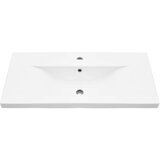  Kupaonski Ormar s Ugrađenim Lavabo - Umivaonikom Crni Hrast Konstruirano Drvo | shoptok.hr