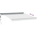 vidaXL Avtomatsko zložljiva tenda z LED antracit in bela 400x300 cm | Shoptok.si