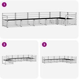  Set vanjskih sofa 6 kom. Prirodna Smeđa 406 x 168,5 x 73 cm | shoptok.hr