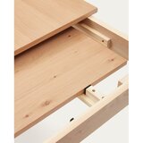 Kave Home Raztegljiva jedilna miza z dodatno ploščo v hrastovem dekorju 80x120 cm Yain – | Shoptok.si