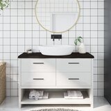 vidaXL Kupaonska radna ploča tamnosmeđa 120x50x(2-4) cm tretirano drvo Cijene