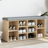 vidaXL Klop za čevlje sonoma hrast 102x32x50 cm inženirski les Cene
