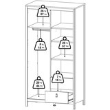 Tvilum Bijeli ormar s ogledalom 102x199x58 cm Madrid – | shoptok.hr