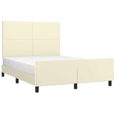  Okvir za krevet s uzglavljem krem 140x200 cm od umjetne kože | shoptok.hr