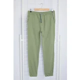 Trendyol Light Khaki Jogger Gabardine Trousers