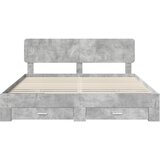  Krevetna konstrukcija s ladicama Betonski sivi 180 x 200 cm Siva 203 x 183 x 90 cm | Shoptok.si