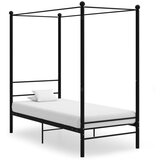  Za krevet s nadstrešnicom crni metalni 90 x 200 cm Cijene